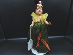 11'' COMPO 40S CARMEN MIRANDA? ORIGINAL DOLL, COSTUME, SHOES, HEADDRESS #1390